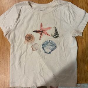 Hollister Cream Seashell Graphic Tee